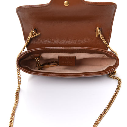 Gucci Azalea Calfskin Matelasse Diagonal Super Mini GG Marmont Shoulder Bag Cuir 7 of 13