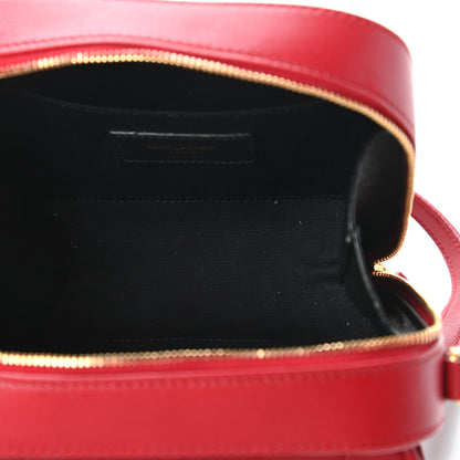 Saint Laurent Lambskin Matelasse Monogram Toy Vicky Camera Bag Red 5 of 10