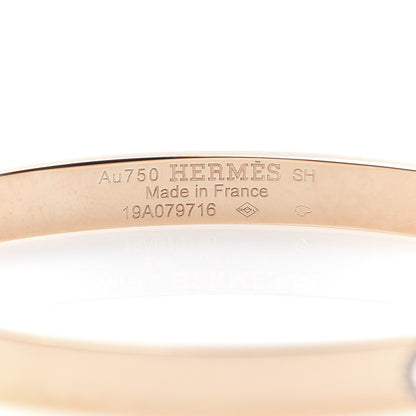 Hermes 18K Rose Gold Diamond PM H D'Ancre Bracelet SH 4 of 6