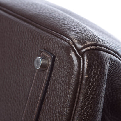 Hermes Taurillon Clemence Birkin 35 Chocolate 13 of 37