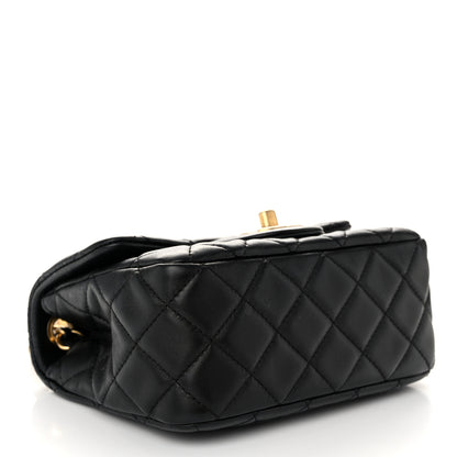 Chanel Lambskin Quilted Mini Pearl Crush Flap Black 4 of 11