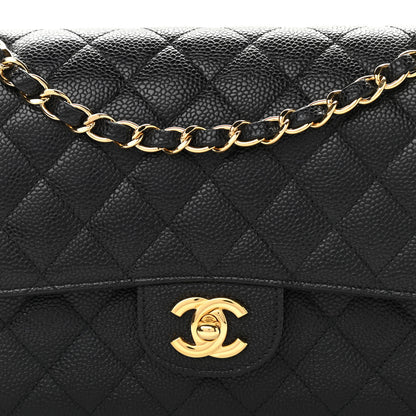Chanel Caviar Quilted Medium Double Flap Black 8 of 11