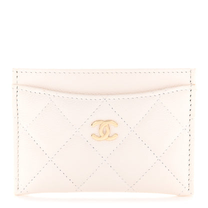 Chanel Caviar Quilted Card Holder White 1 of 9
