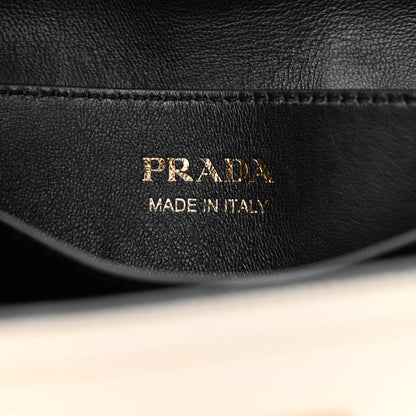Prada Saffiano Cuir Small Double Bag Talco Black 6 of 11