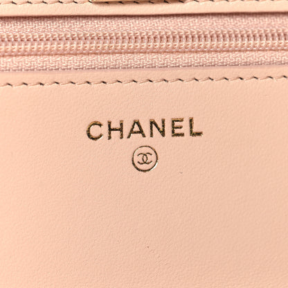 Chanel Lambskin Quilted Trendy CC Wallet On Chain WOC Light Beige 6 of 12