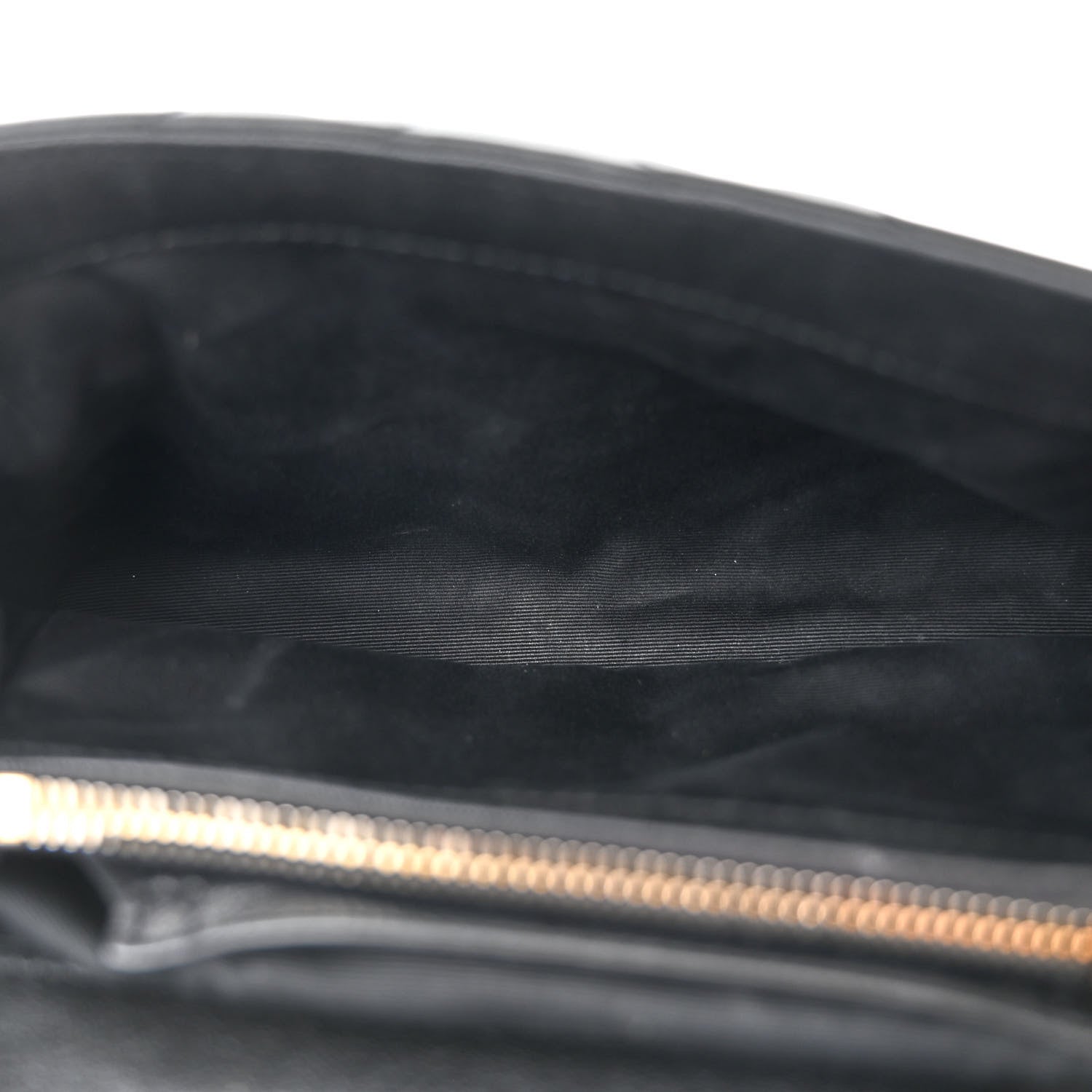 Saint Laurent Sheepskin Matelasse Chevron Monogram Medium College Bag Black 5 of 11