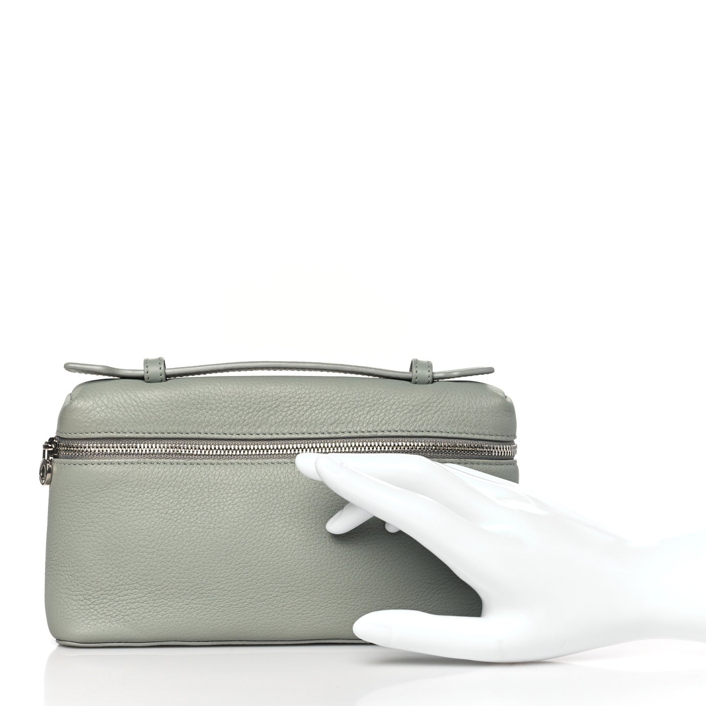 Grained Calfskin L19 Extra Pocket Pouch Eucalyptus
