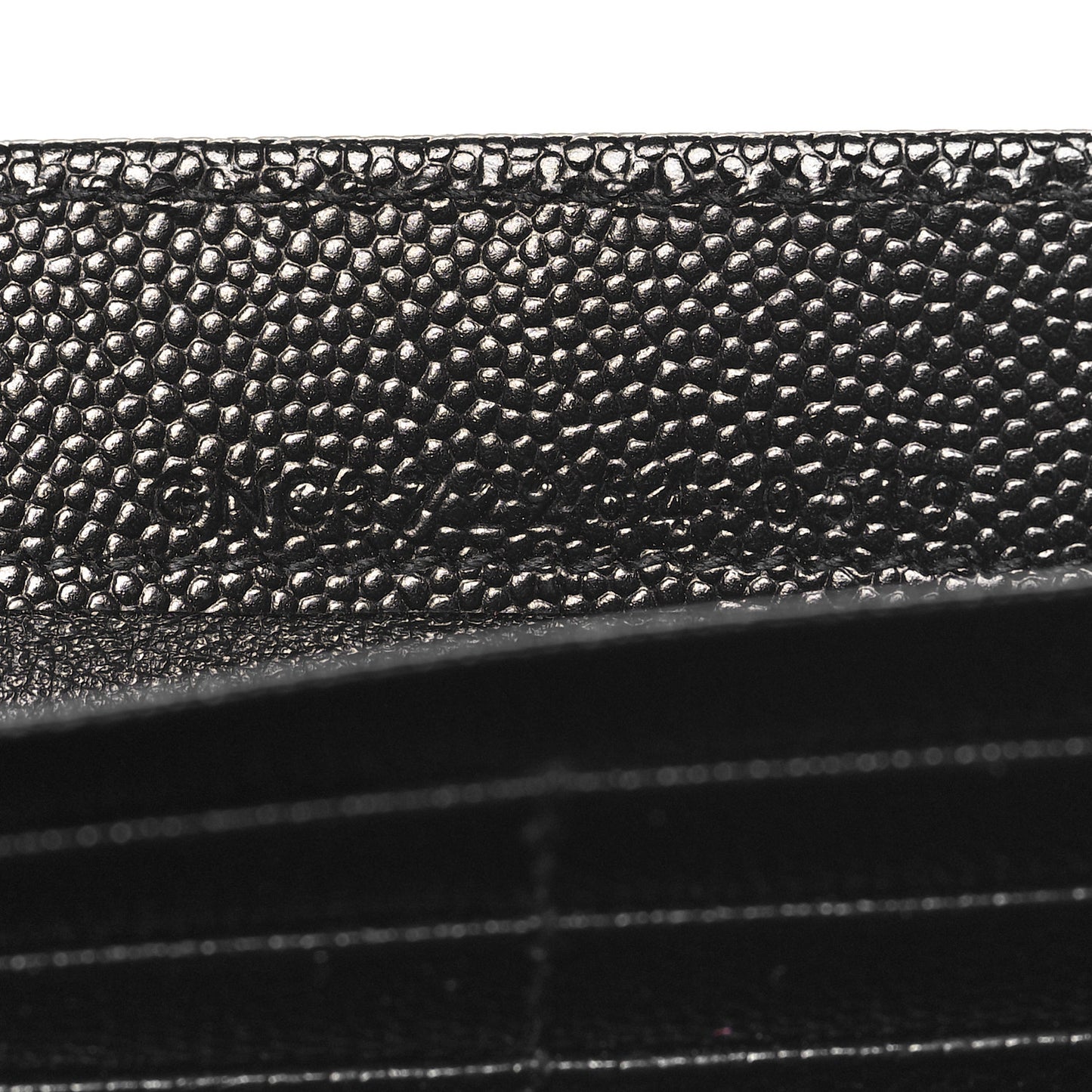 Grain De Poudre Matelasse Chevron Monogram Flap Wallet Black