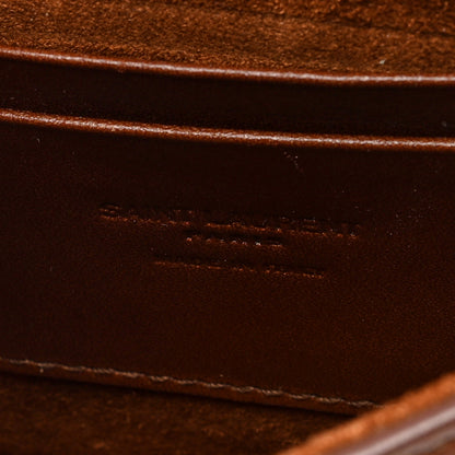 Saint Laurent Calfskin Floral Tooling Embossed Toy Charlotte Messenger Bag Toasted Brown 6 of 9