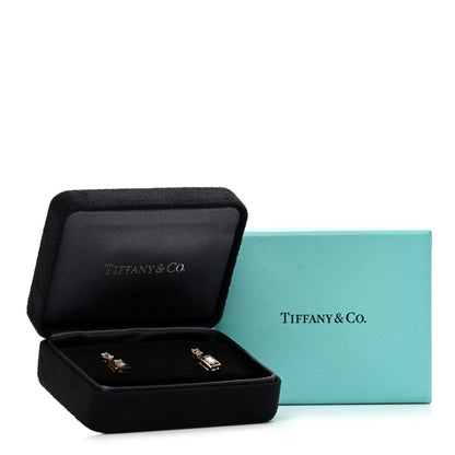 Tiffany 18K Rose Gold Diamond Jewel Box Drop Earrings 5 of 5