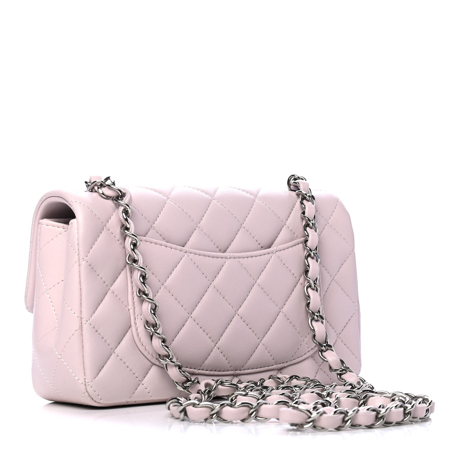 Chanel Lambskin Quilted Mini Rectangular Flap Light Purple 2 of 4
