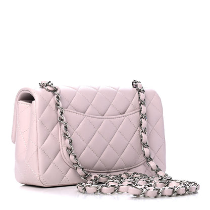 Chanel Lambskin Quilted Mini Rectangular Flap Light Purple 2 of 4