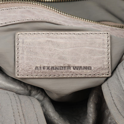 Alexander Wang Pebbled Lambskin Rocco Oyster Silver Hardware 13 of 14