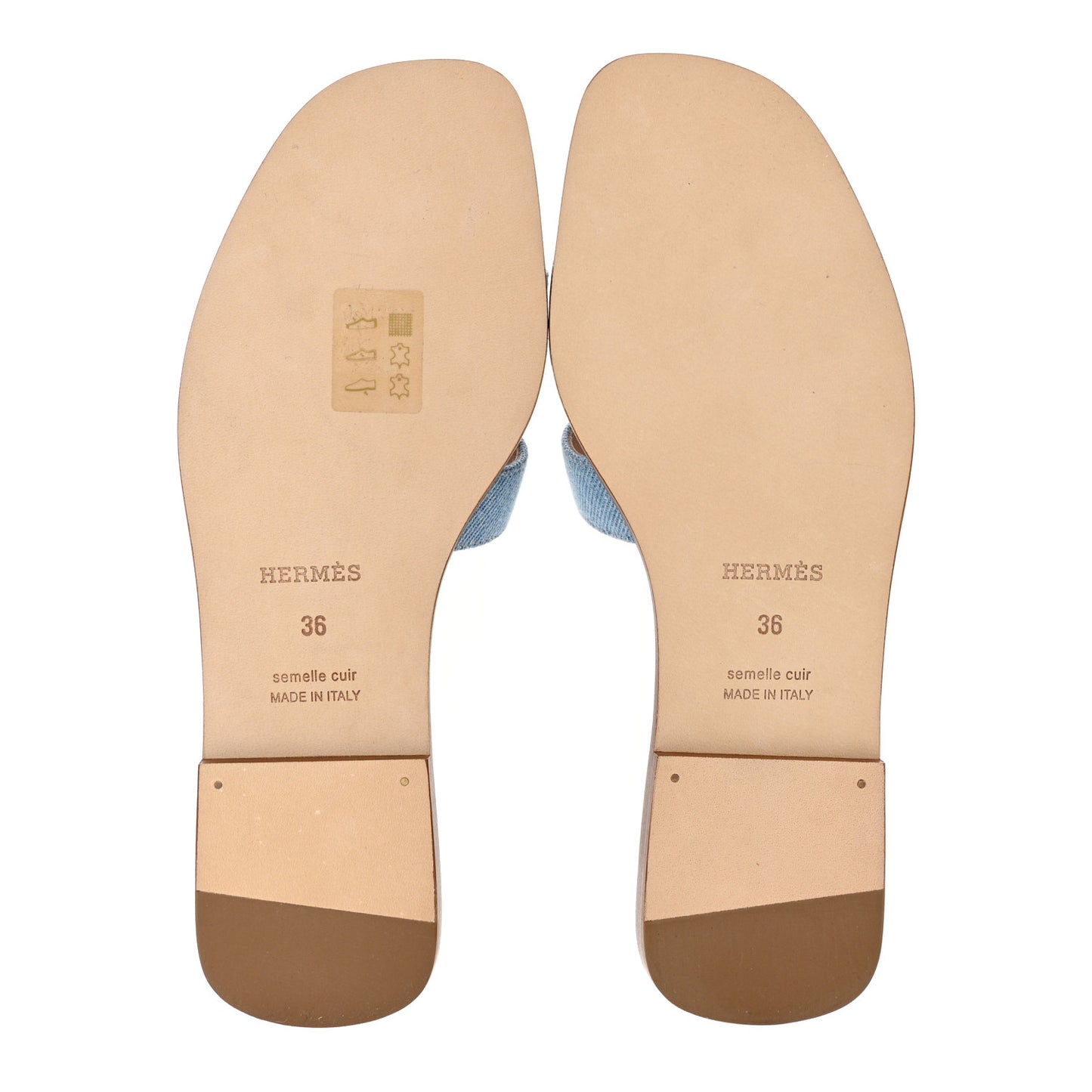 Denim Canvas Oran Sandals 36 Bleu Clair