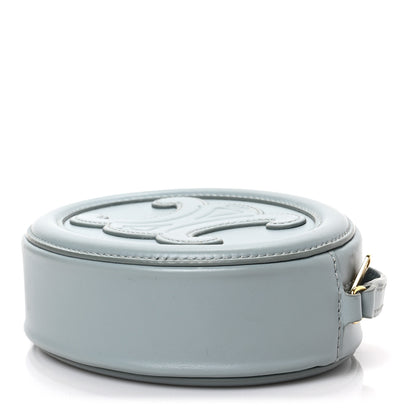 Celine Smooth Calfskin Cuir Small Triomphe Oval Crossbody Purse Ice Blue 8 of 8