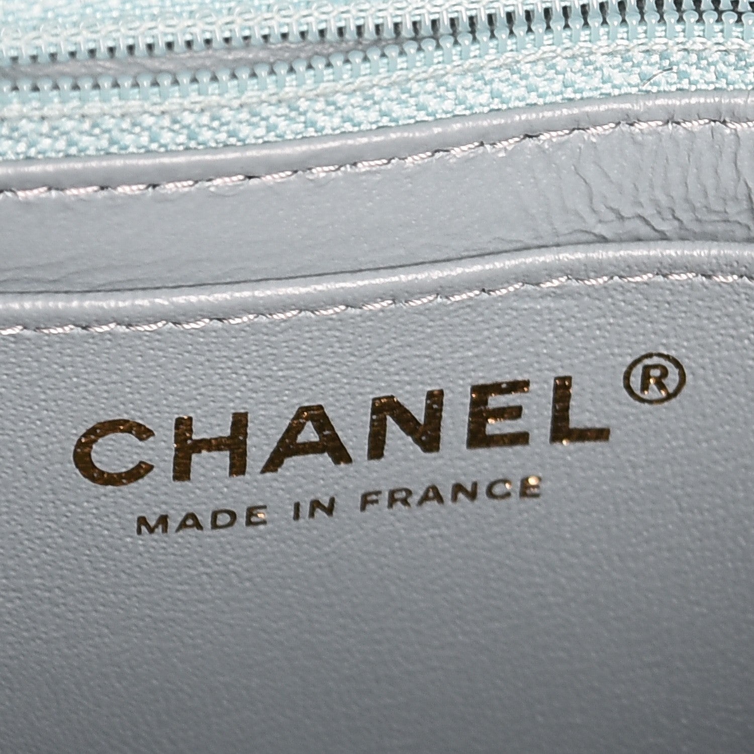 Chanel Iridescent Caviar Quilted Mini Rectangular Flap Light Blue 6 of 7