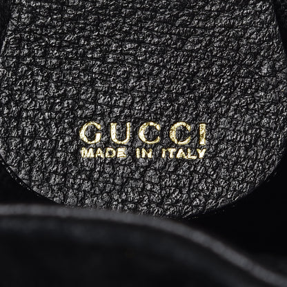 Gucci Calfskin Suede Bamboo Backpack Black 6 of 9