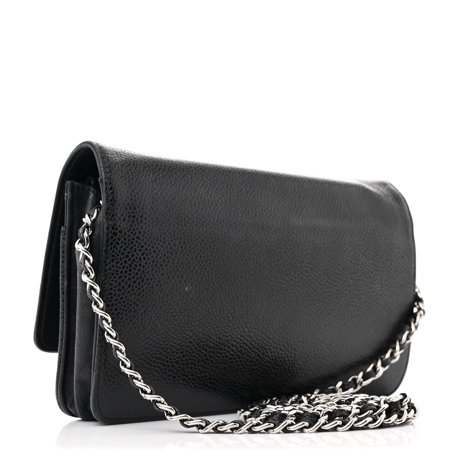 Chanel Caviar Timeless CC Wallet On Chain WOC Black 3 of 15