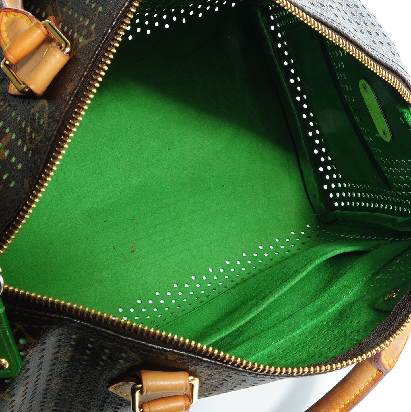 Monogram Perforated Speedy 30 Green