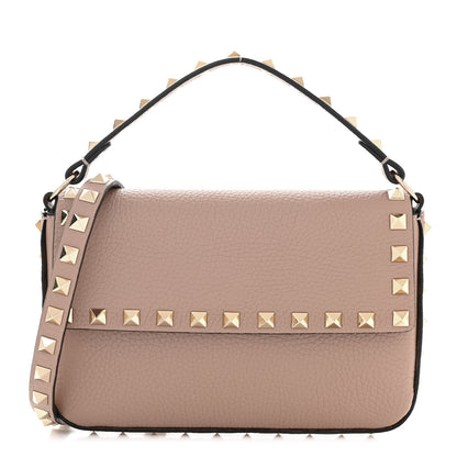 Valentino Garavani Grainy Calfskin Rockstud Crossbody Pouch Poudre 1 of 10