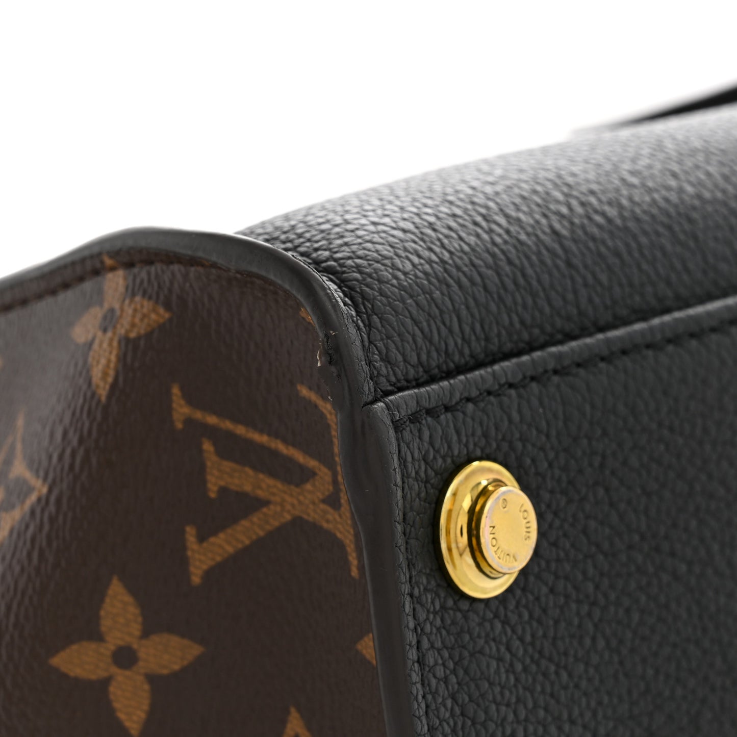 Calfskin Monogram On My Side MM Black