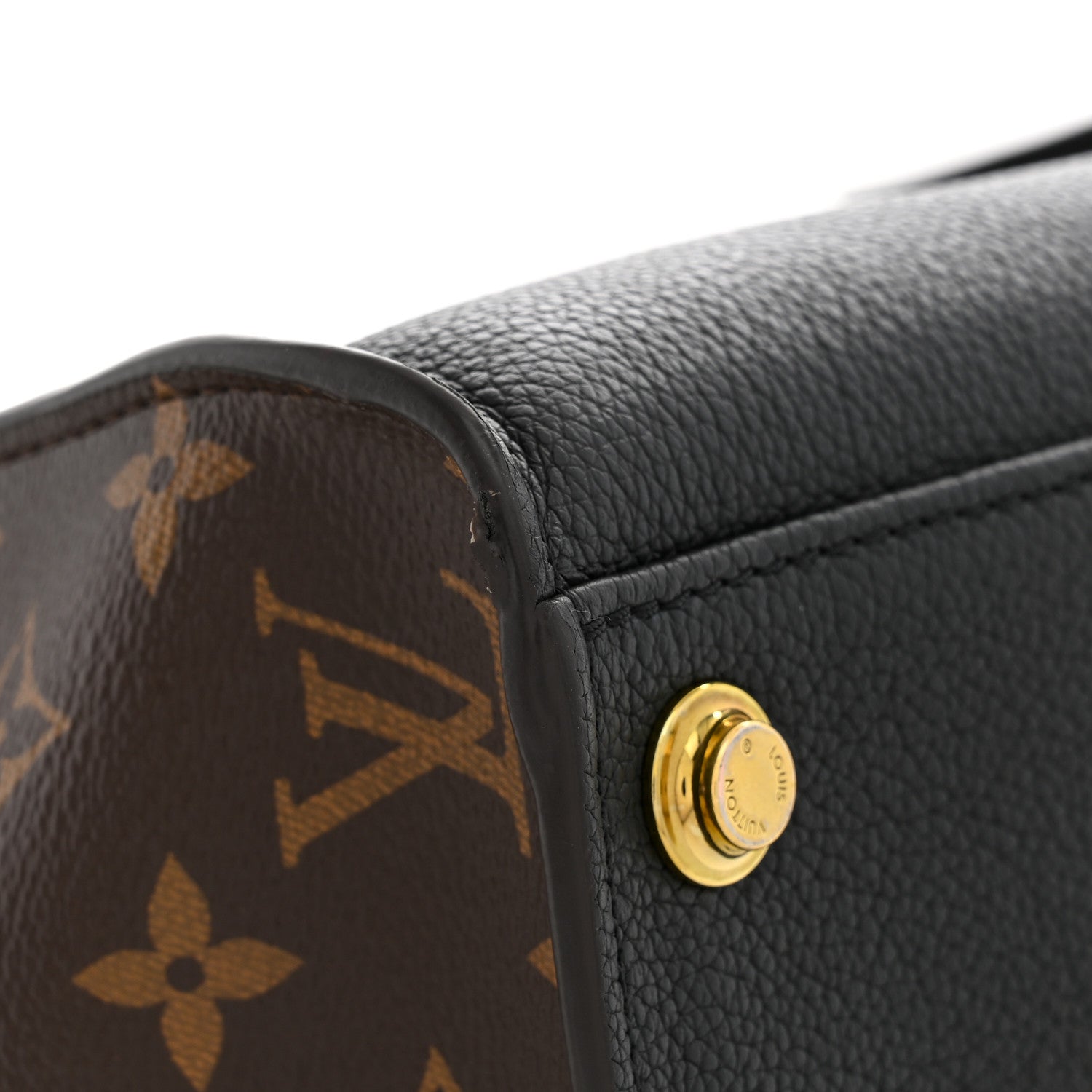 Louis Vuitton Calfskin Monogram On My Side MM Black 10 of 10