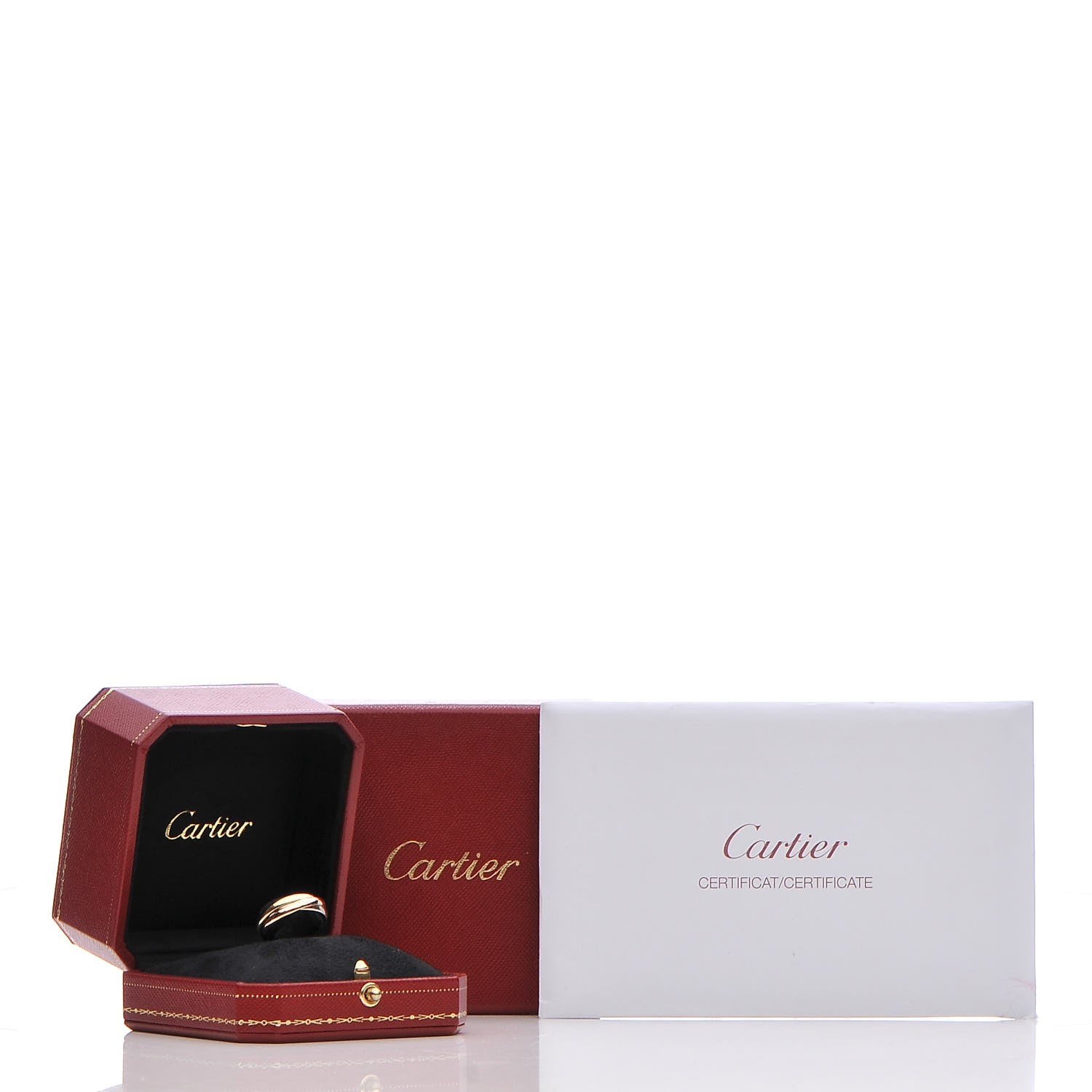 Cartier 18K Pink Yellow White Gold Small Trinity Ring 51 5.75 5 of 6