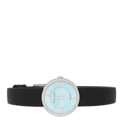 Tiffany Stainless Steel Calfskin Diamond Bezel 24mm Atlas 2-Hand Quartz Watch Tiffany Blue 2 of 4