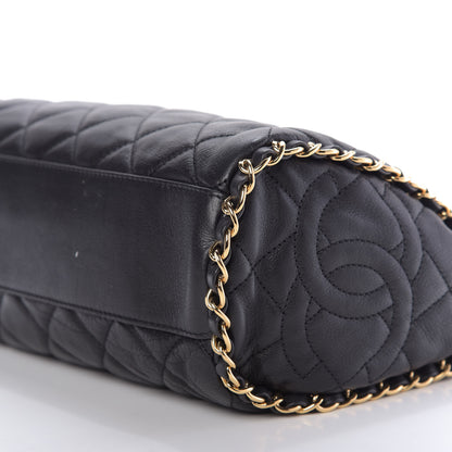 Chanel Calfskin Quilted Medium Chain Me Hobo Black 7 of 10