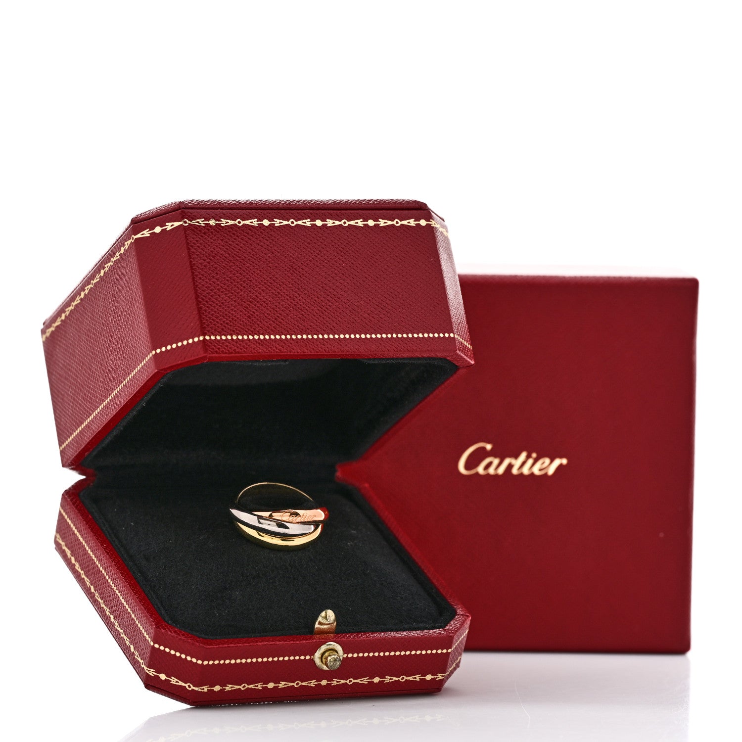 Cartier 18K Pink Yellow White Gold Classic Trinity Ring 53 6.25 6 of 7