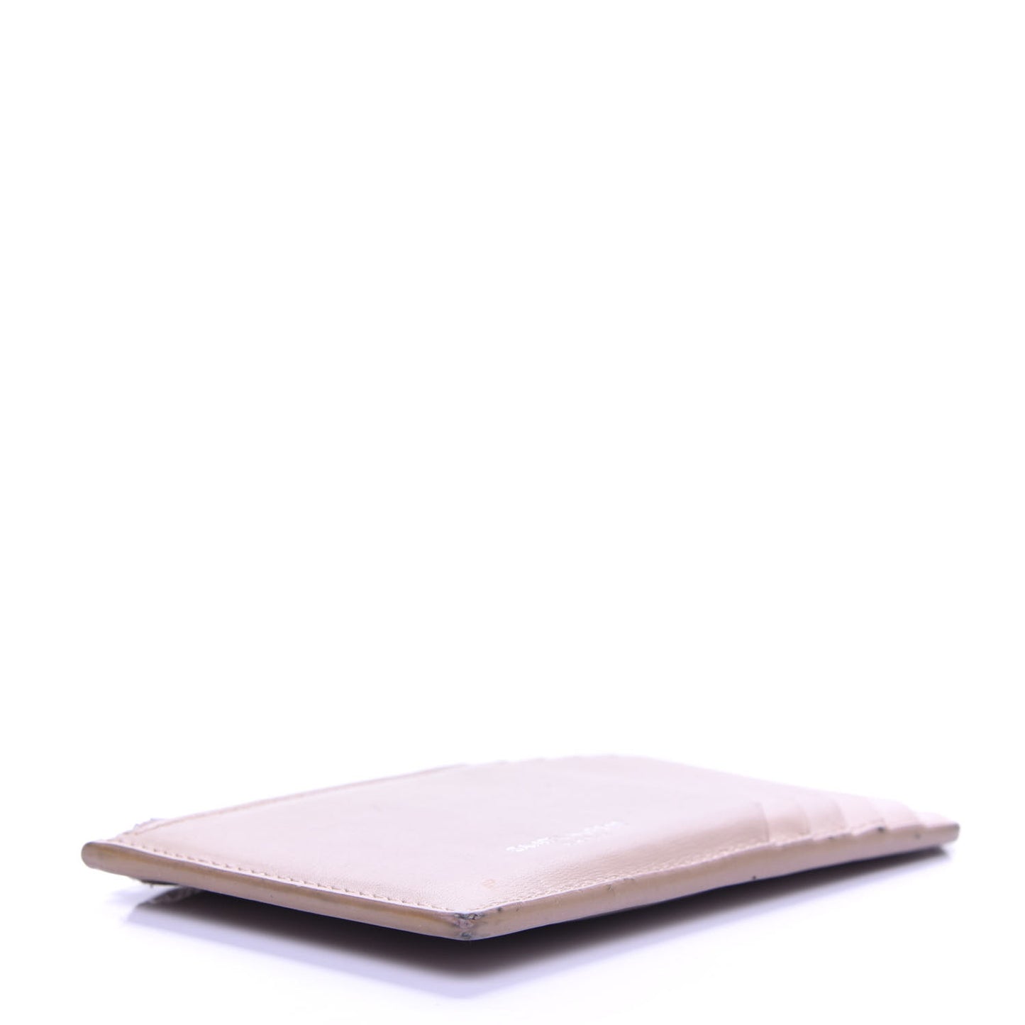 Calfskin 5 Fragments Zip Pouch Card Holder Pale Pink