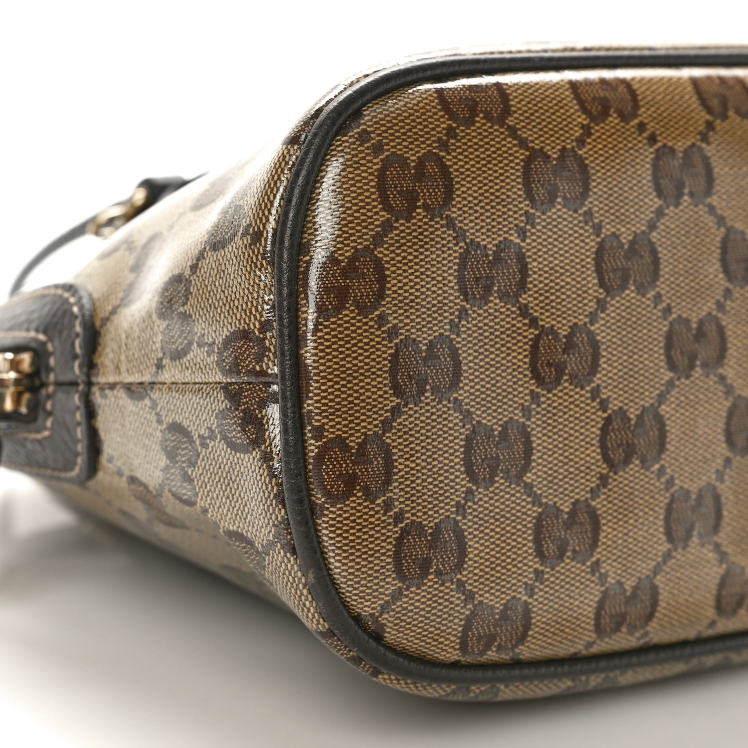 Gucci Crystal Monogram Dollar Calfskin Mini Dome Bag Beige Ebony Testa di Moro 9 of 10