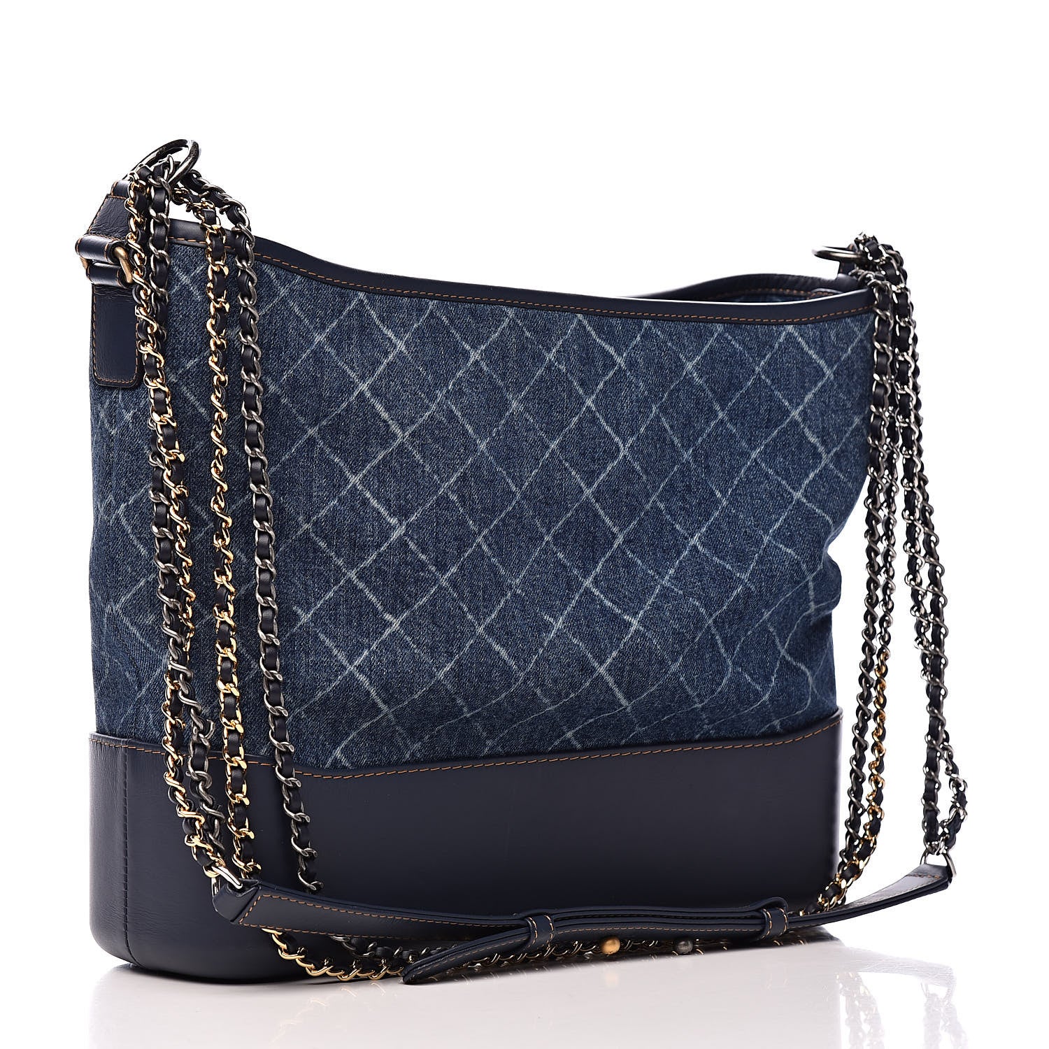 Chanel Denim Calfskin Large Gabrielle Hobo Blue 3 of 12