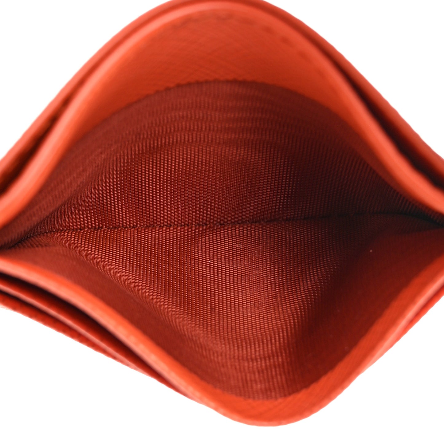 Saffiano Triangle Card Holder Arancio