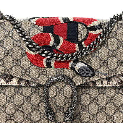 Gucci GG Supreme Monogram Kingsnake Embroidered Medium Dionysus Shoulder Bag Beige 9 of 11