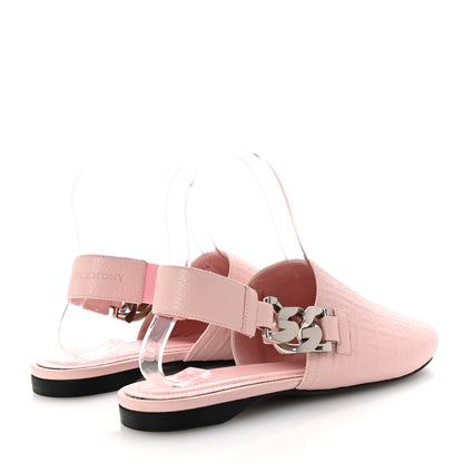 Givenchy Calfskin G Chain Slingback Mules 37.5 Blush Pink 5 of 10