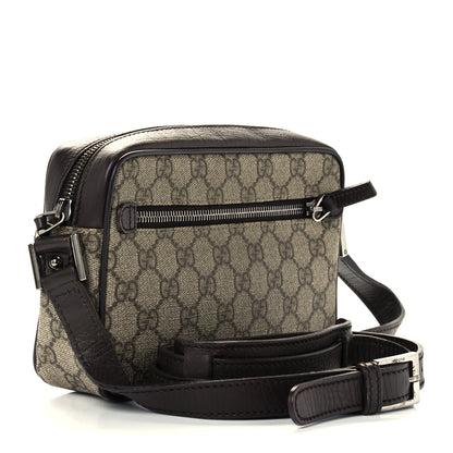 Gucci GG Supreme Monogram Canvas Web Shoulder Bag Brown 3 of 10