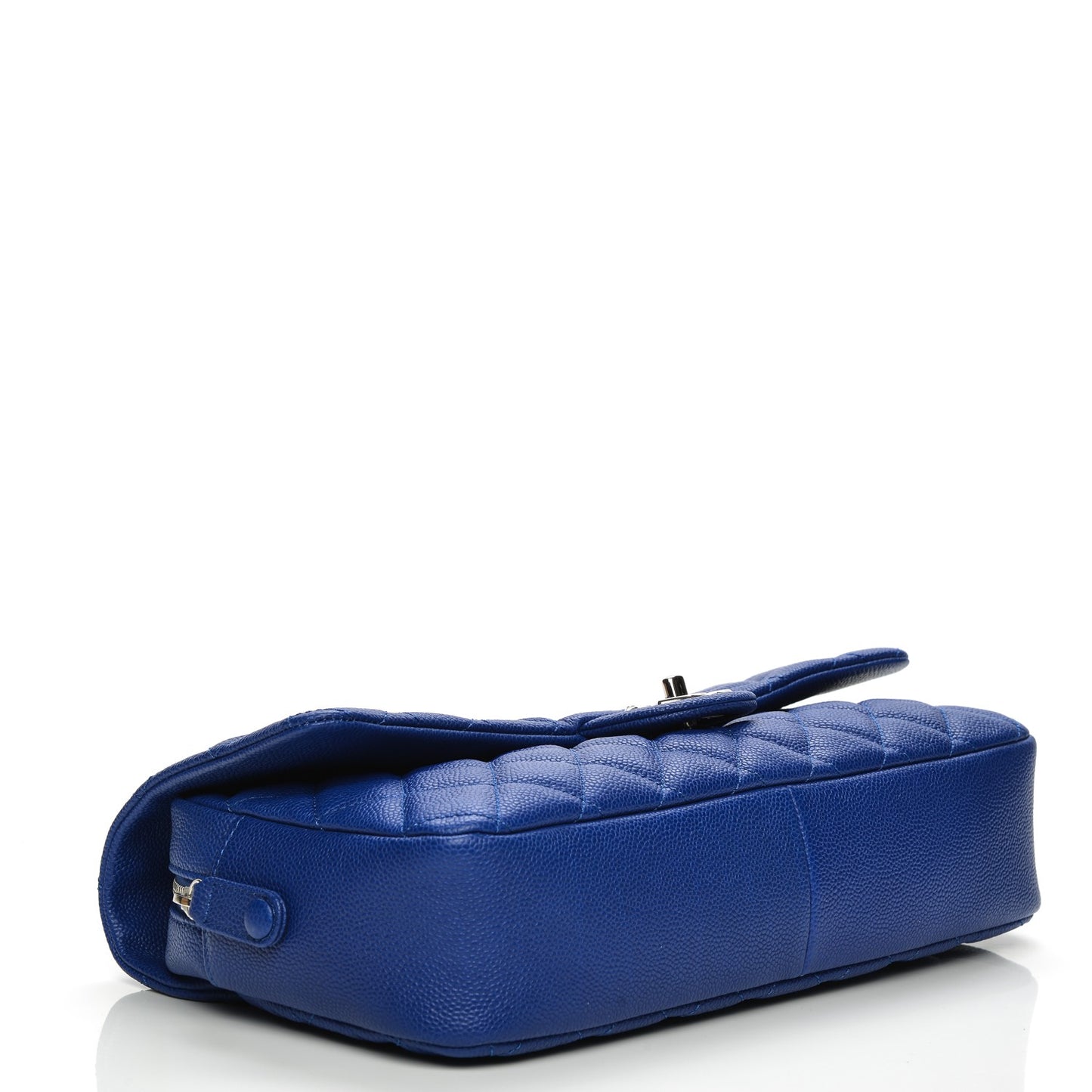 Caviar Quilted Jumbo Easy Flap Blue