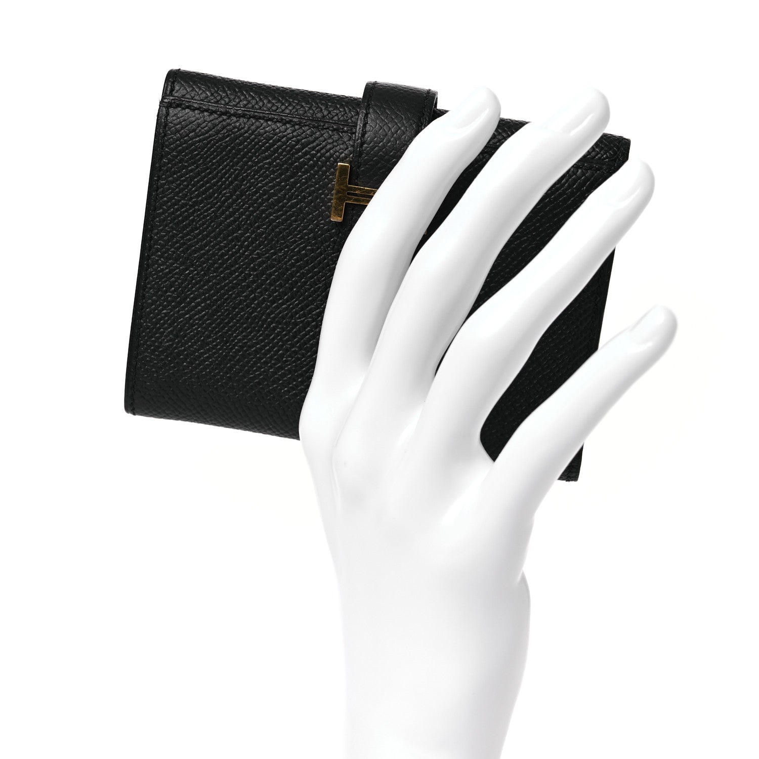 Hermes Epsom Tri-Fold Compact Bearn Wallet Black 2 of 14