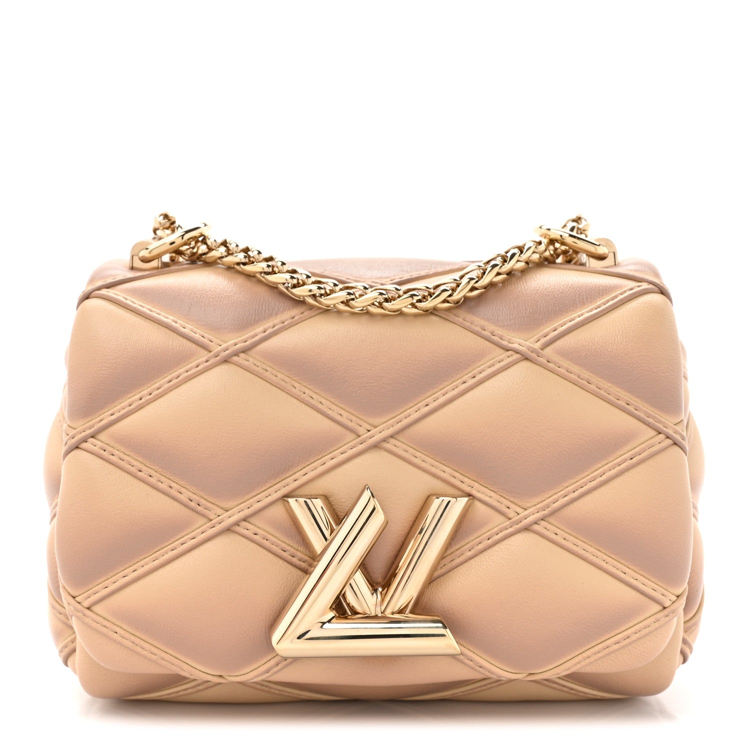 Louis Vuitton Lambskin Malletage Pico GO-14 Beige Pink 1 of 9