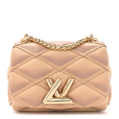 Louis Vuitton Lambskin Malletage Pico GO-14 Beige Pink 1 of 9