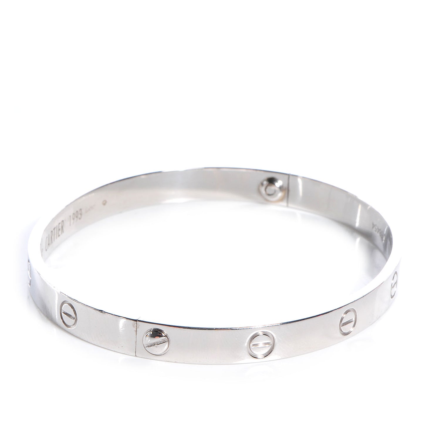 18K White Gold LOVE Bracelet 20