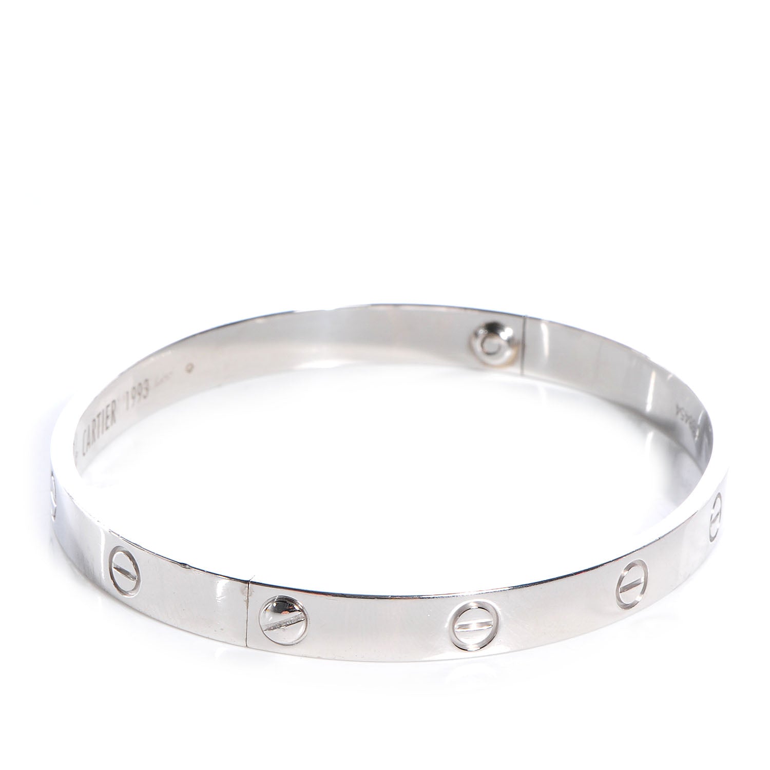 Cartier 18K White Gold LOVE Bracelet 20 4 of 6