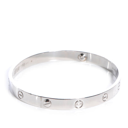 Cartier 18K White Gold LOVE Bracelet 20 4 of 6