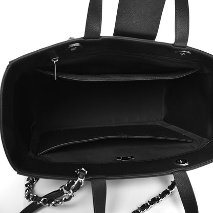 Chanel Caviar Quilted Large CC Shopping Tote Black 6 of 8