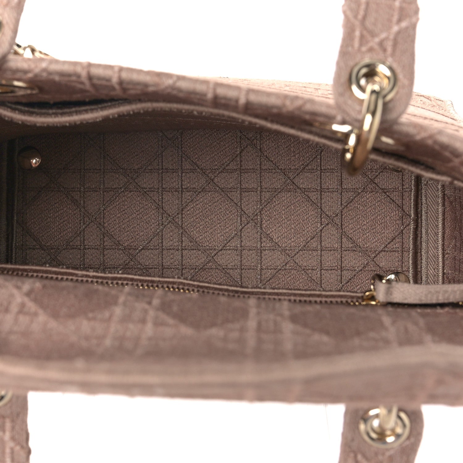 Christian Dior Canvas Embroidered Cannage Medium Lady D-Lite Pink 5 of 8