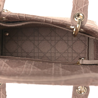 Christian Dior Canvas Embroidered Cannage Medium Lady D-Lite Pink 5 of 8