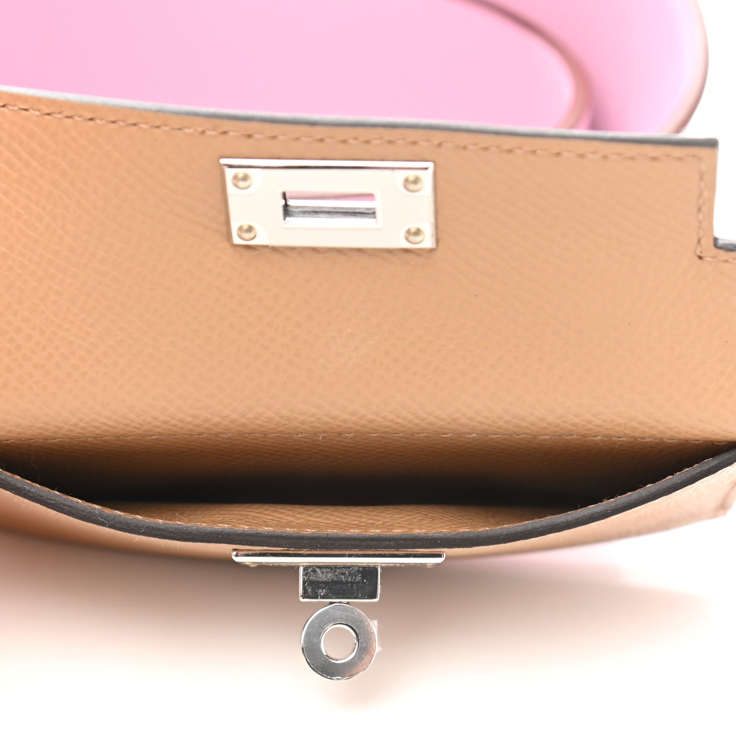 Swift Epsom Pocket Kelly Shoulder Strap Mauve Sylvestre Chai