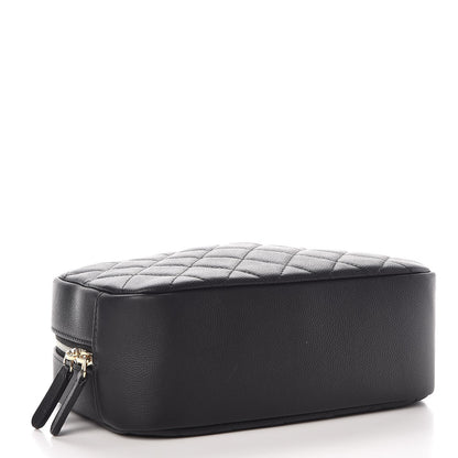 Chanel Caviar Quilted Curvy Pouch Cosmetic Case Black 4 of 8