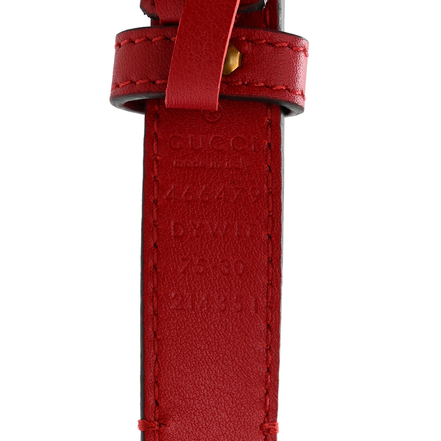 Calfskin Crystal Embellished Double G Belt 75 30 Hibiscus Red